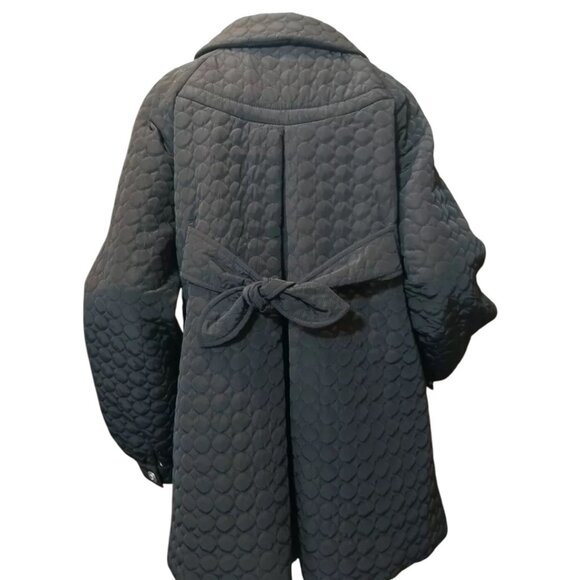 Betsey Johnson Black Heart quilted  nylon jacket coat size x small - Picture 3 of 8